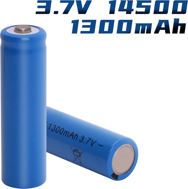 jiaojiren 14500 Li-Ionen-Akkus AA-Batterie, 1300 mAh, 3,7 V, Blau - Bild 1