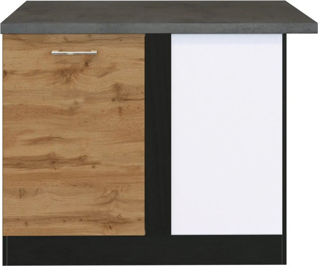 Held Möbel Küchen-Eck-Unterschrank Sorrento in Eiche Grau, B/T/H: 110 x 60 x 85 cm - Bild 1