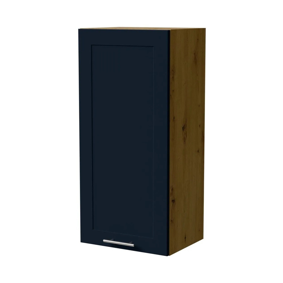 Feldmann-Wohnen Hängeschrank Oslo W4 Küchenschrank Eiche Artisan und Indigo Matt B: 45 cm, T: 32,5 cm, H: 96 cm - Bild 2