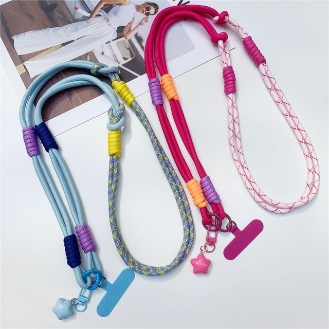 DOLANBIA 3in1 Handy Lanyard im Koreanischen Stil als Crossbody, Neck und Wrist Strap, verstellbar, Multicolour - Bild 1