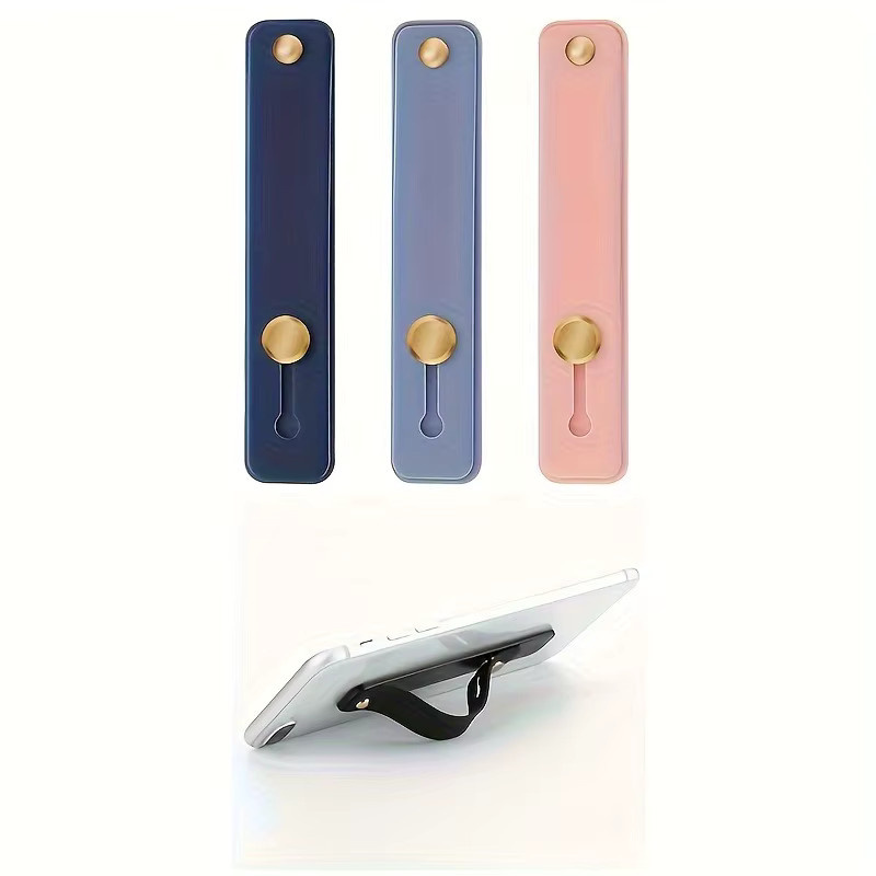 WSSHE Teleskop-Fingergurt für iPhone Pro Max in Pink, selbstklebender Handyhalter mit Fingerring und Desktop-Ständer - Bild 2