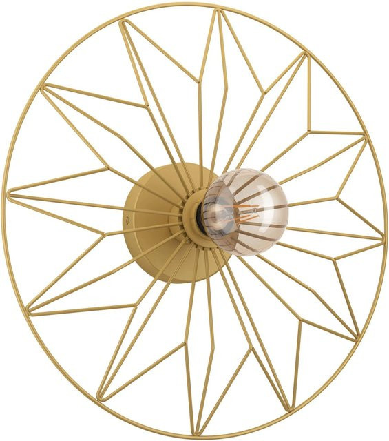 Eglo Wandleuchte Castanuelo 1-flammig in Gold mit Retro-Chic, B/H: 10,5 x 42,5 cm - Bild 1