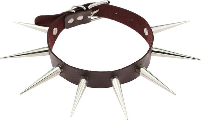 Choker Halskette, Nieten, Metall, Schwarz, Damen Herren - Bild 1