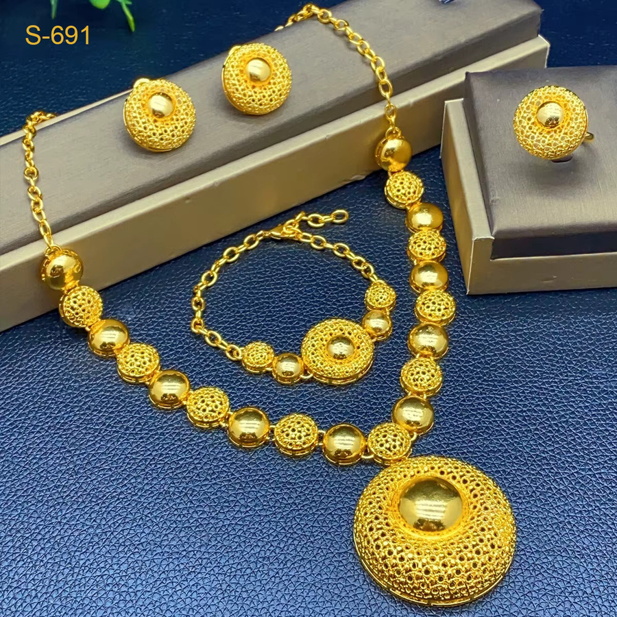 Schmuckset Halskette und Ohrringe, Gold, Damen - Bild 3