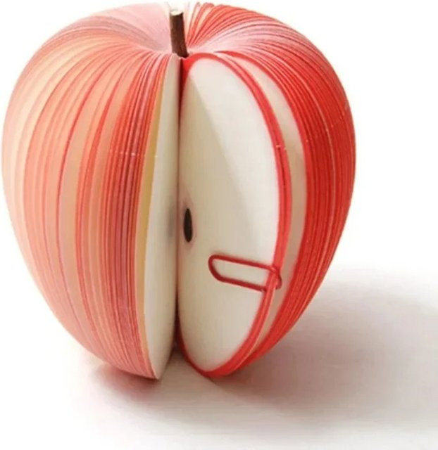 Kreative Apfel-Notizzettel DIY Obst Post-it-Notizen für Schule und Büro, 100 Blatt, Rot - Bild 1