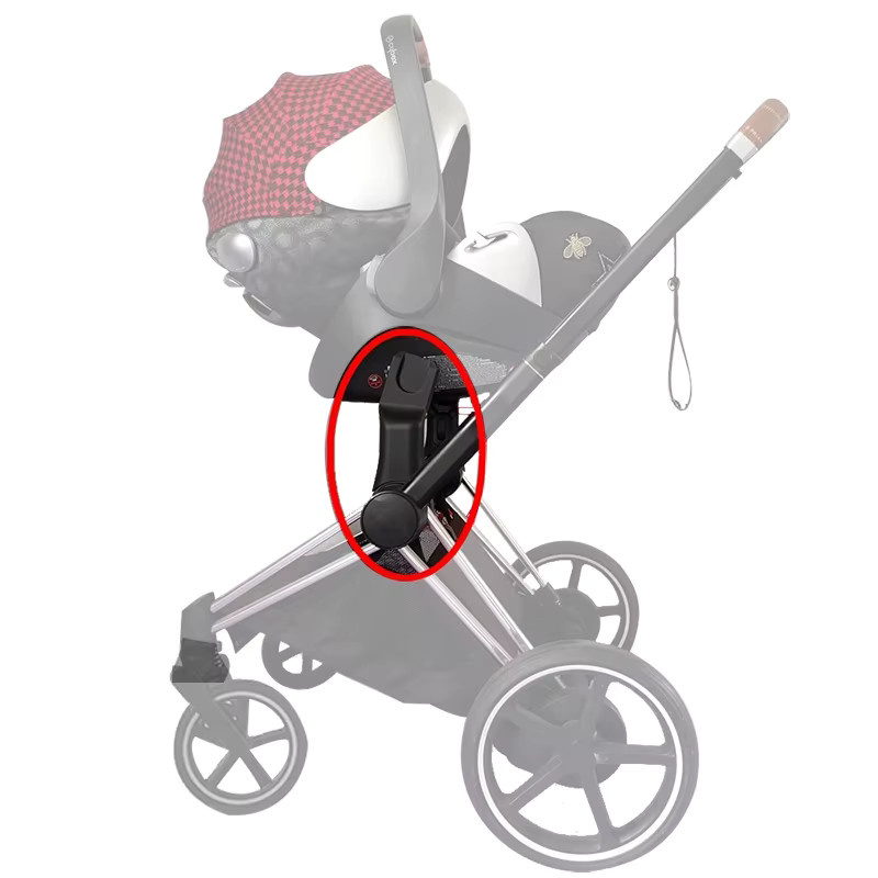 Cybex Priam 3/4 Zubehör-Set in Schwarz mit Stoßstange, Rad, Verdeck, Verschluss, Einkaufskorb, Schraubenschlüssel und Adapter - Bild 2