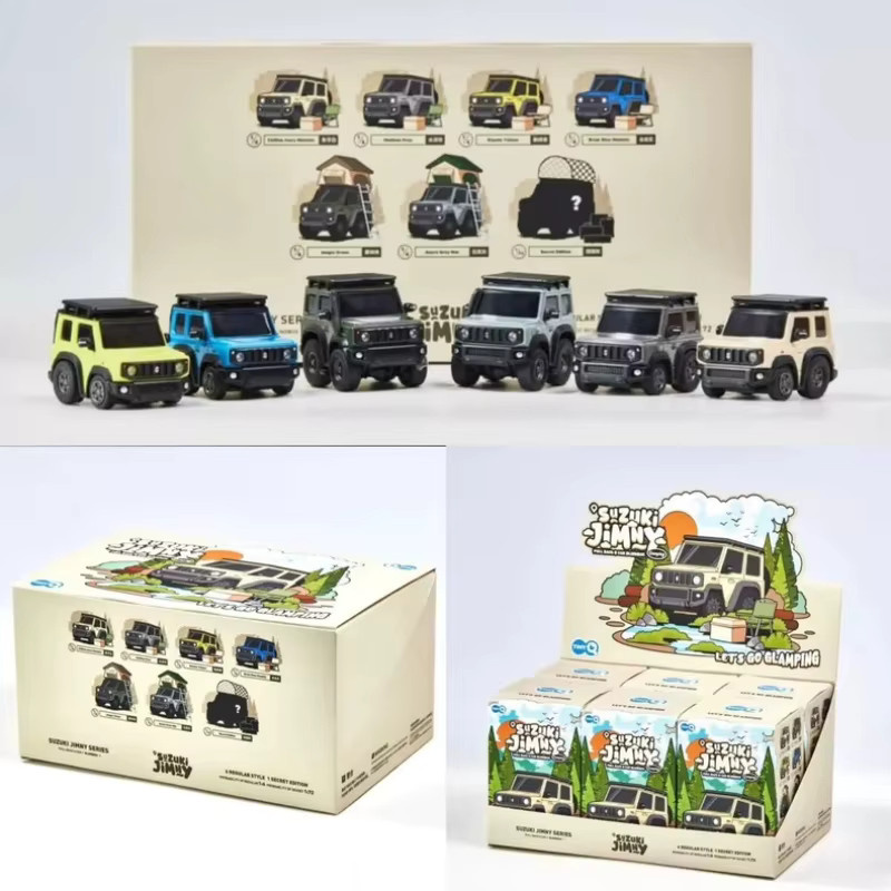 Tinyq Suzuki Jimny Let's Go Glamping Serie, Rückzieh-Auto, PVC - Bild 2