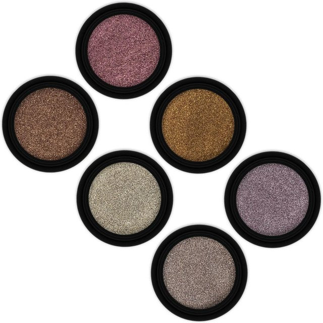 Koogeelife Nail Art Puder Set, 6 Farben, Glitzer, Gray, Schimmernd - Bild 1