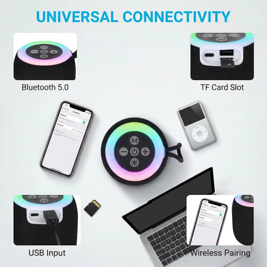 Lenovo Mini Bluetooth-Lautsprecher mit Trageriemen in Blau für Outdoor und Heimgebrauch - Bild 4