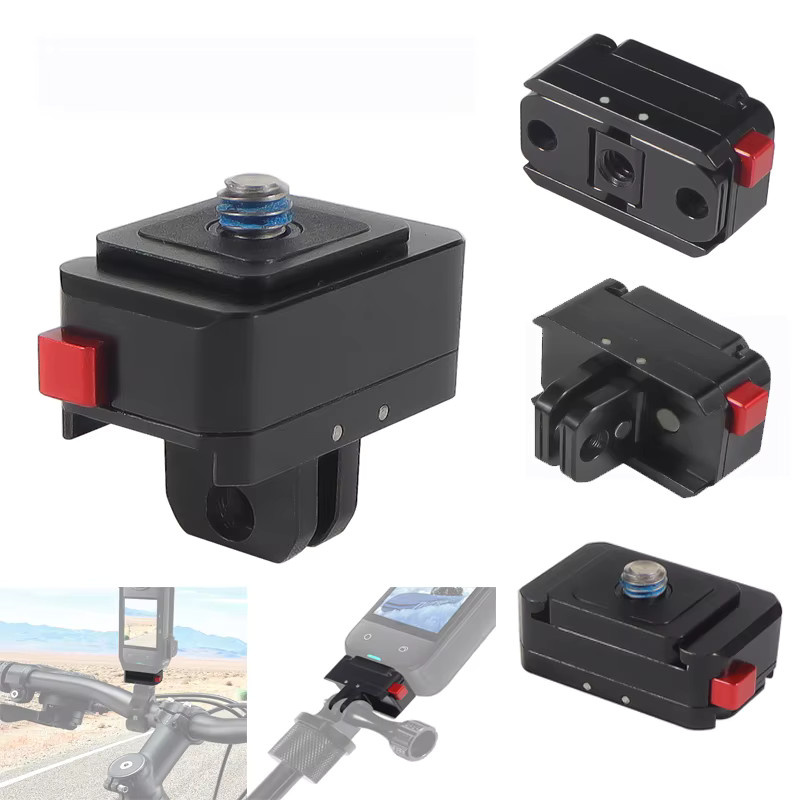 FEICHAO Magnetischer Schnellwechsel-Stativadapter mit Kaltschuhhalterung für Insta360 X6 X4 GoPro und DJI Action 5 Pro in Schwarz - Bild 2