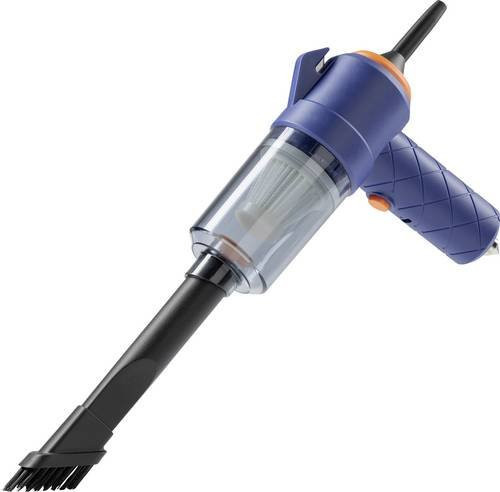 Cleanmaxx Akku-Handstaubsauger blau orange mit Blow-Funktion und waschbarem Filter B/H/L: 7 x 16,5 x 20 cm - Bild 1