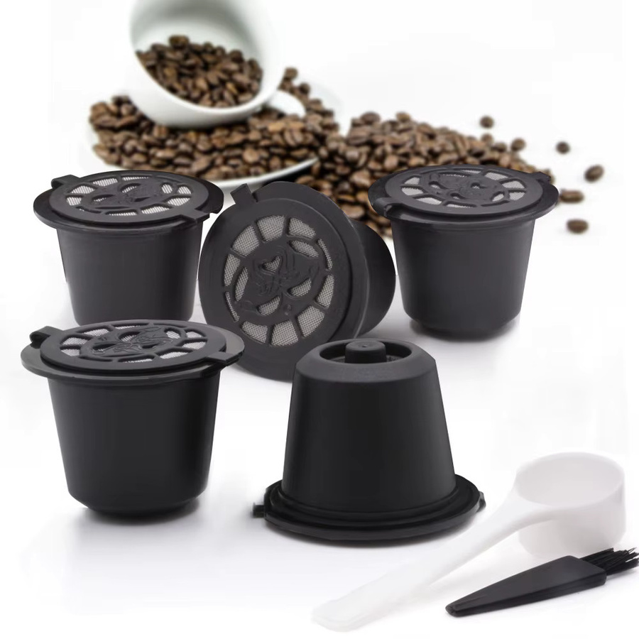 Wiederverwendbare Kaffee Filter Kapsel in Rot für Nespresso Maschinen aus Kunststoff - Bild 1