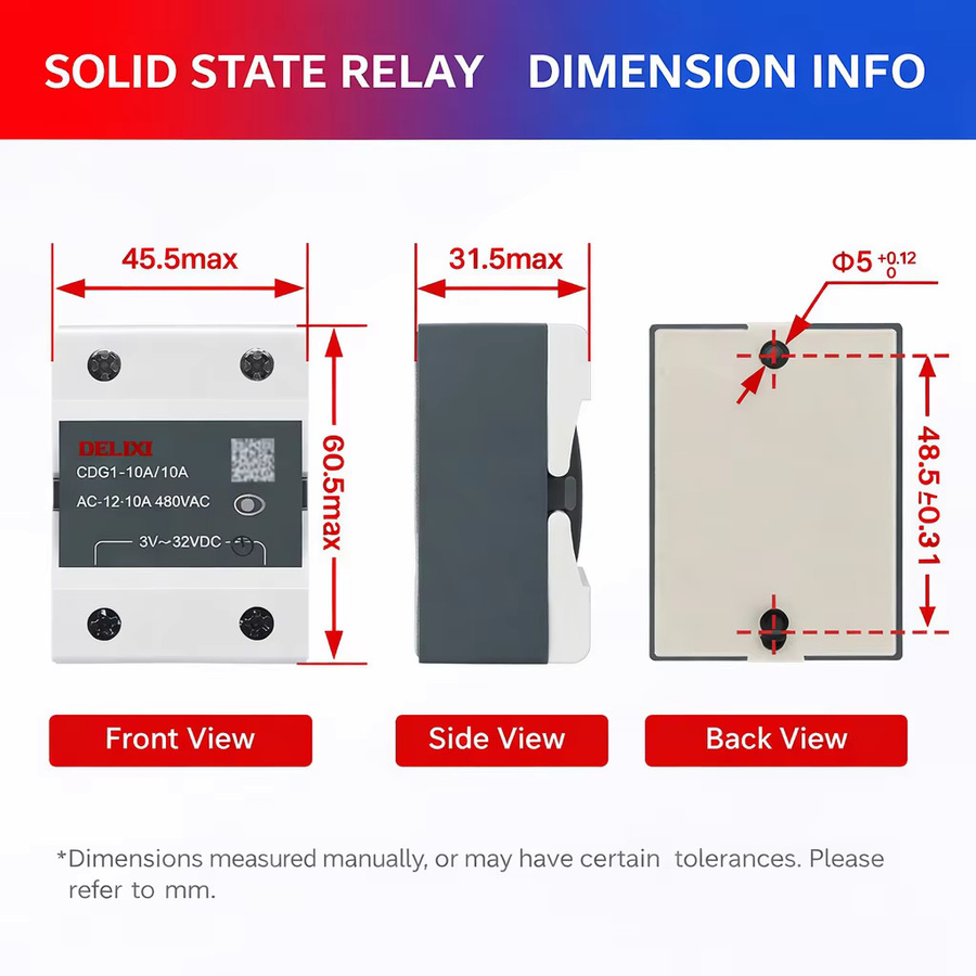 Delixi Halbleiterrelais SSR einphasig DC-Steuerung AC CDG11DA120A - Bild 5