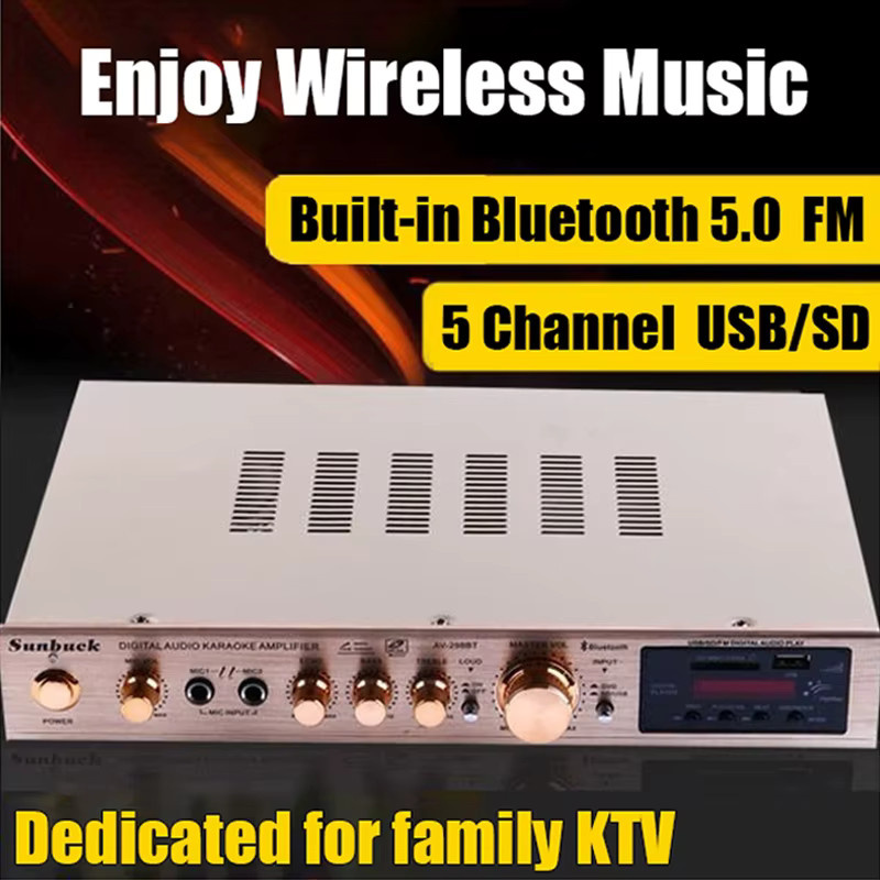 WAPUNO HiFi Digital Bluetooth Stereo-Verstärker mit dynamischem Bildschirm in Schwarz - Bild 3