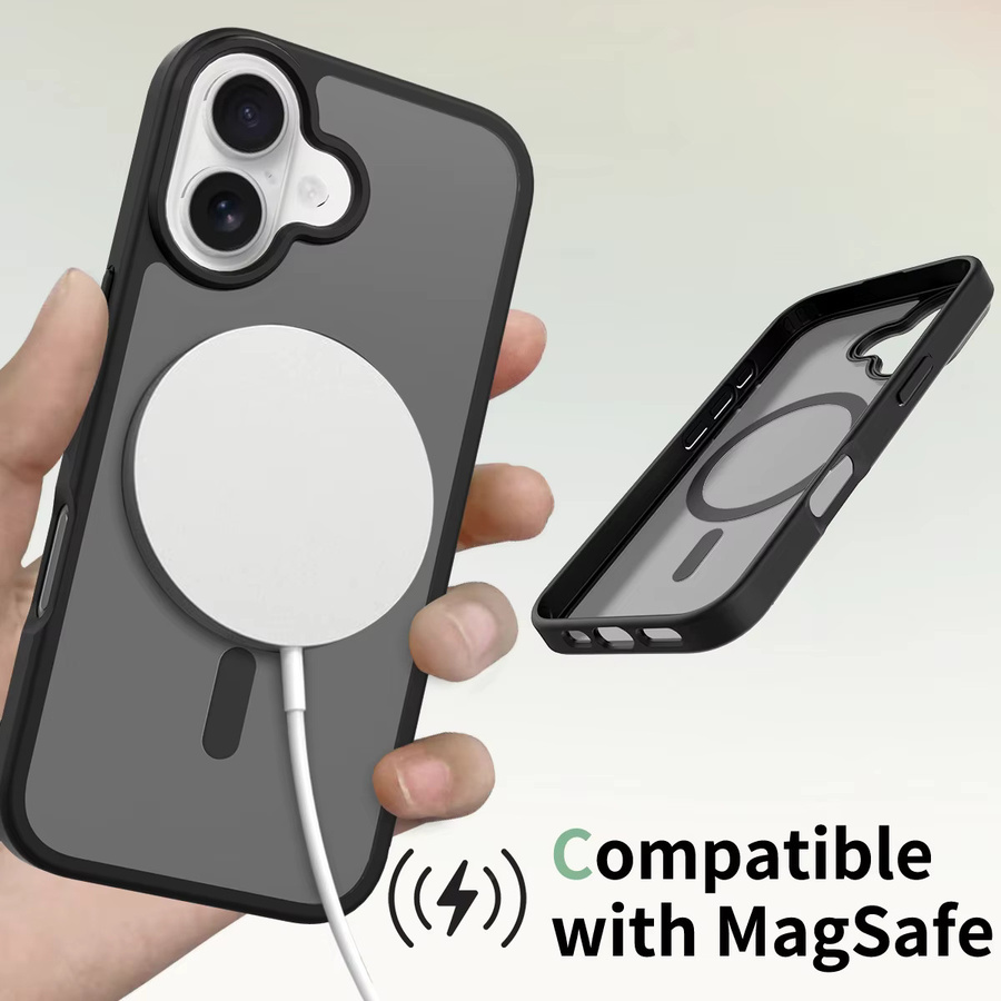 NYFundas Matte MagSafe Handyhülle für iPhone 17E 16E 17 Air 16 Pro Max 15 14 13 12 11 Stoßfeste Durchsichtige Schutzhülle - Bild 4
