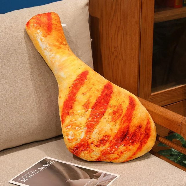 Yiran Health & Beauty Simulierte knusprige Hähnchenschenkel-Kissen, Plüschtier, 20cm - Bild 1