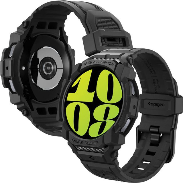 Spigen Uhrenzubehör Rugged Armor Pro, Samsung Galaxy Watch 7 (40 mm), Schwarz, Kunststoff - Bild 1