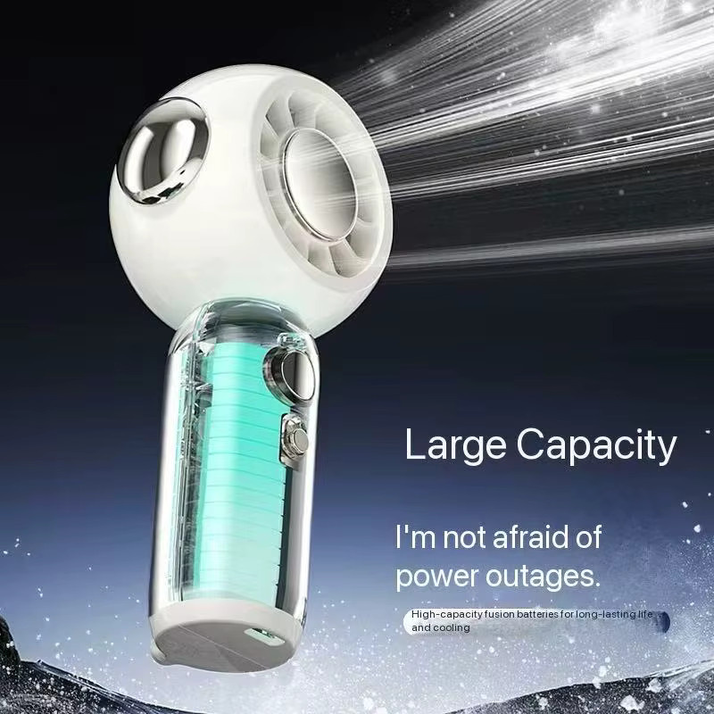 MEET SUN Tragbarer Mini-Handventilator in Weiß mit hoher Windleistung und langer Akkulaufzeit - Bild 5