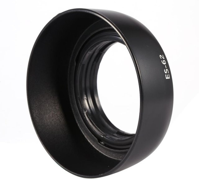 Canon ES-62 Gegenlichtblende für Canon EOS EF 50mm f 1.8 II in Schwarz - Bild 1