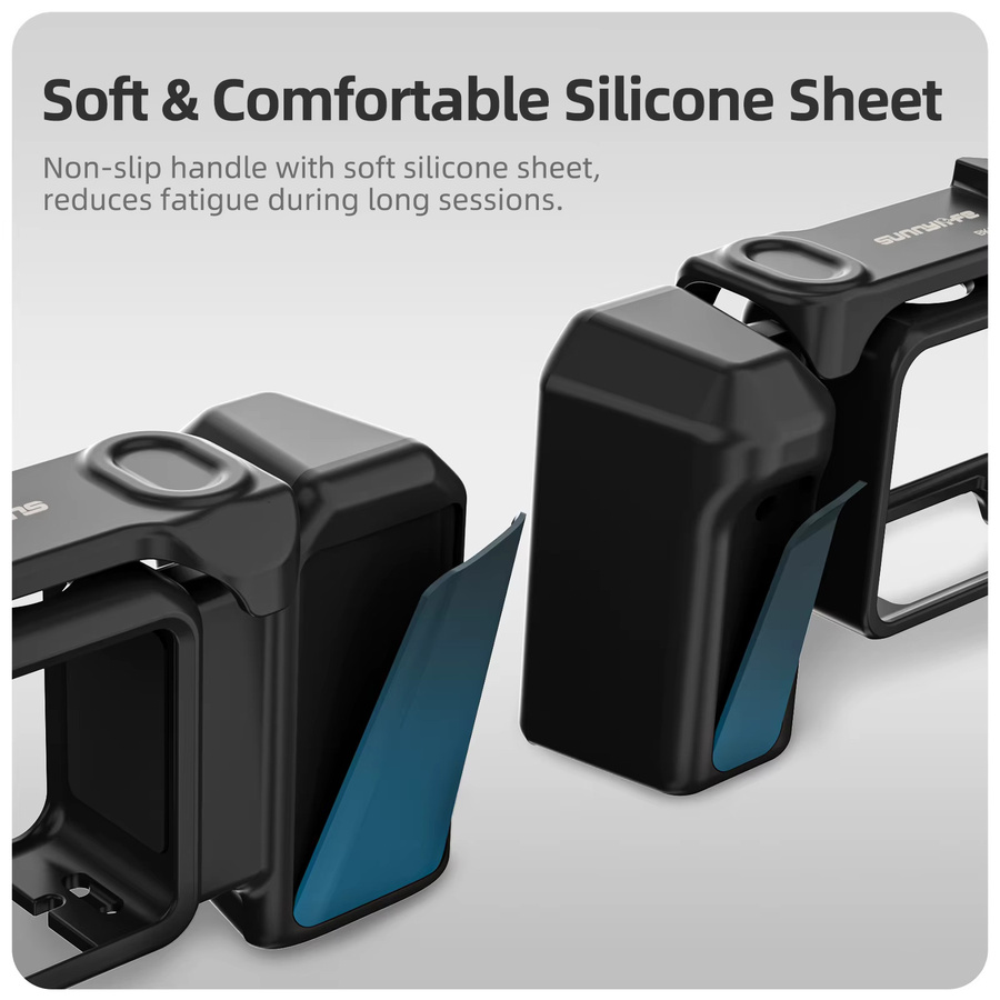 DJI Action Kamera Quick Release Halterung und Schutzrahmen mit Handgriff für Action 5 Pro, Action 4 und Action 3 in Schwarz - Bild 5