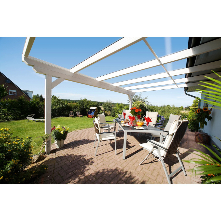 Skan Holz Aufpreis für Glas-Eindeckung Terrassenüberdachung aus VSG 10 mm für B: 434 cm, T: 400 cm - Bild 1