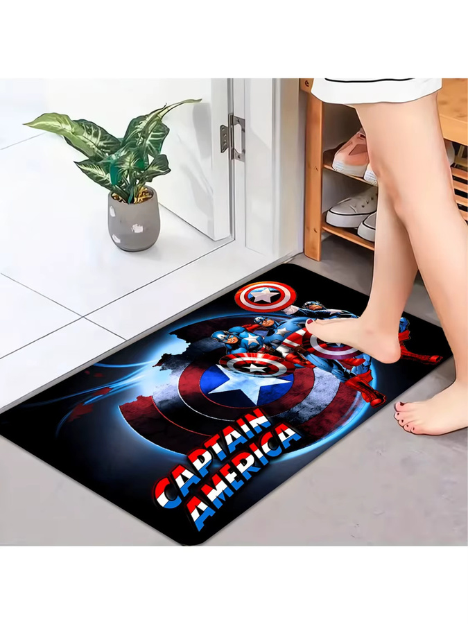 Beast Kingdom Marvel Captain America Heldenliga Teppich in Multicolour, B/T/H: 60 x 40 x 1 cm - Bild 7