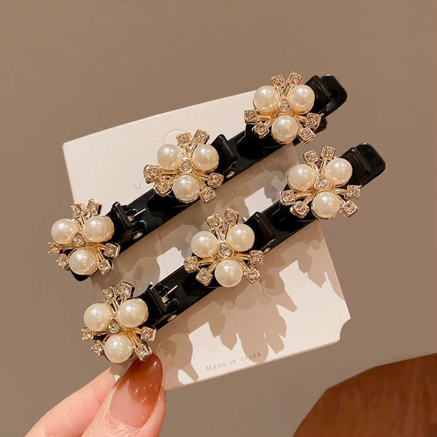 Haar-Kleeblatt-Clips, Kristall-Strass, Damen - Bild 2