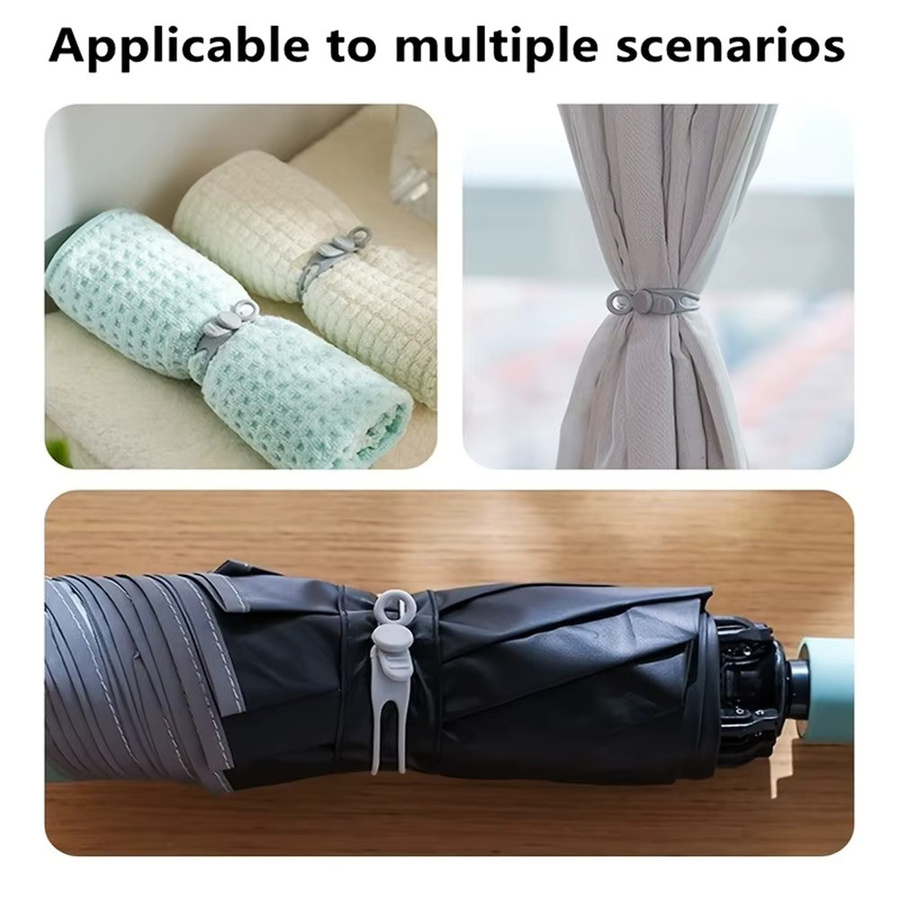 Multifunktionale Silikon-Kabelbinder als wiederverwendbare Reise-Kabel-Organizer und Drahtclips - Bild 3