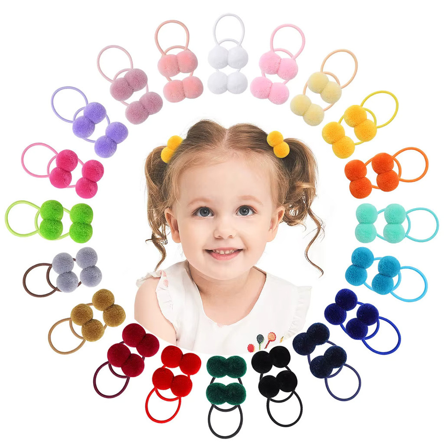 BABY BOWS Haarbänder mit Plüschball, 24 Stück, Kinder - Bild 2
