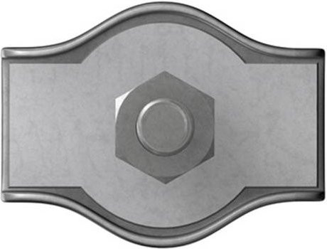 Seilklemme Dörner + Helmer aus Stahl galvanisch verzinkt in Silber, 4 mm, 20 Stück - Bild 1