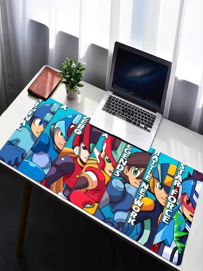M-Megaman Anime Gaming Mauspad Sakura Deskmat in Multicolour - Bild 6