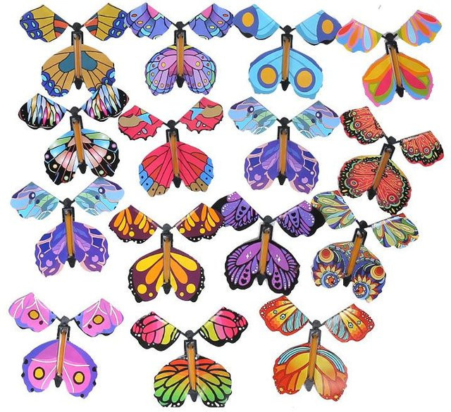 Topmix Magische Fliegende Schmetterlinge, Aufzieh-Schmetterlinge, 10-teiliges Set - Bild 1