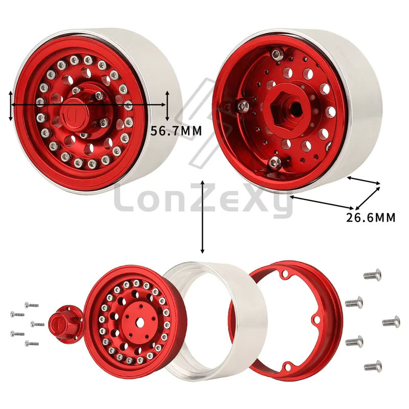 Axial Beadlock Radnabe Felgen Aluminium legierung 1-teiliges Set - Bild 3