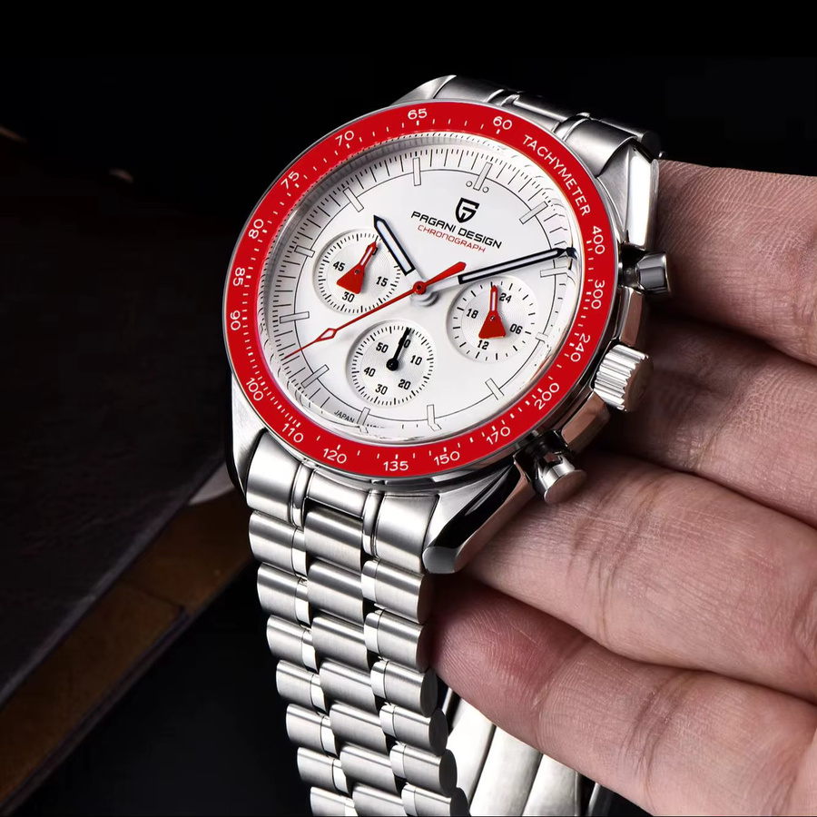 PAGANI DESIGN Chronograph, Quarz, Edelstahl, Saphirglas, Herren - Bild 4