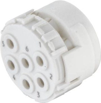HARTING M23 Einsatz 09151063001 in Weiß mit 6 Polen - Bild 1