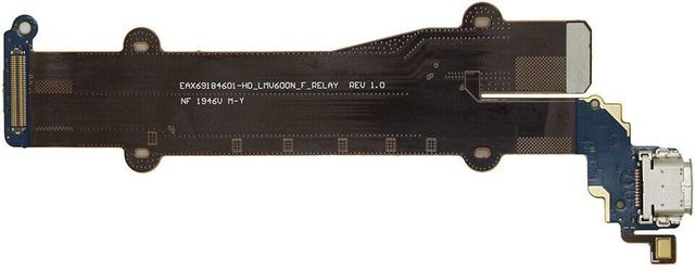 USB-C Ladeanschluss Flexkabel Ersatz für LG V60 ThinQ 5G V600TM in Schwarz - Bild 1