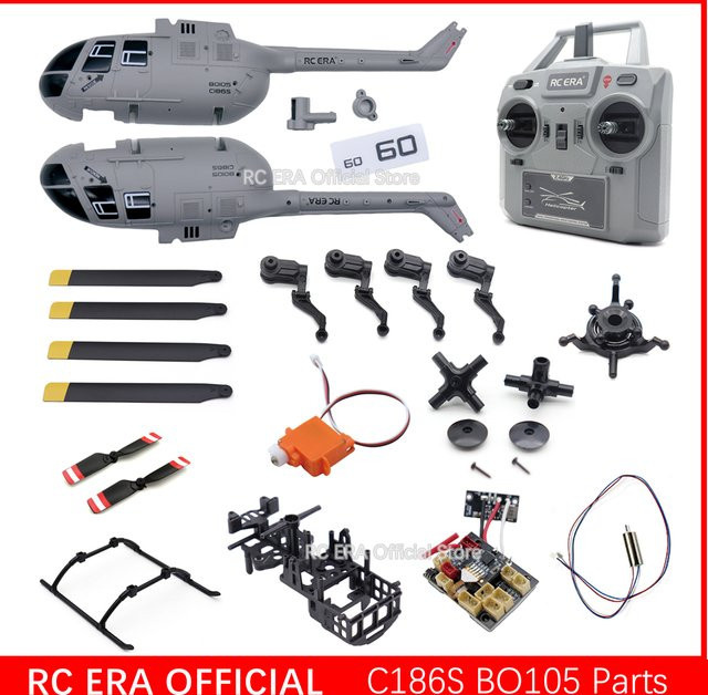 RC ERA C186S Bürstenloser BO105 RC Hubschrauber Hauptrotor Rumpf Landegestell, Zubehör - Bild 1