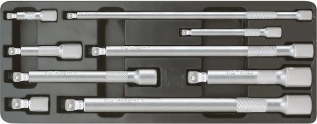 KS Tools Kipp-Verlängerungs-Satz aus Chrom-Vanadium, 9-teilig, Silber - Bild 3