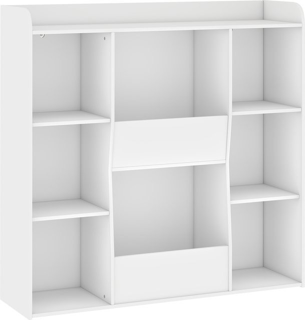 Aosom AIYAPLAY Kinderregal mit 8 Fächern und Ablage in Weiß, Aufbewahrungsmöbel für Kinderzimmer und Kita mit Anti-Kipp-Sicherung, B/T/H: 101,5 x 30,0 x 80,0 cm - Bild 1