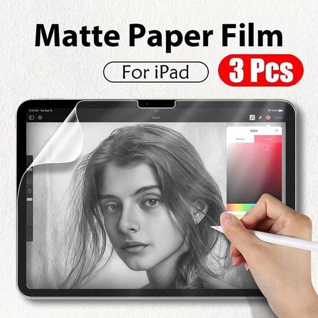 VORILYNEX Paper Feel Displayschutzfolie im 3er-Pack, matt, PET, für iPad 10. Generation, Air 5, 4 (10.9 Zoll 2022), Pro 11 und iPad 10.2, 9., 8., 7. Generation, transparent - Bild 1