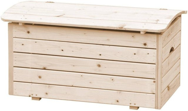 Timbela Aufbewahrungsbox M034 aus Naturholz in Beige, B/H/T: 80 x 47 x 50 cm - Bild 1