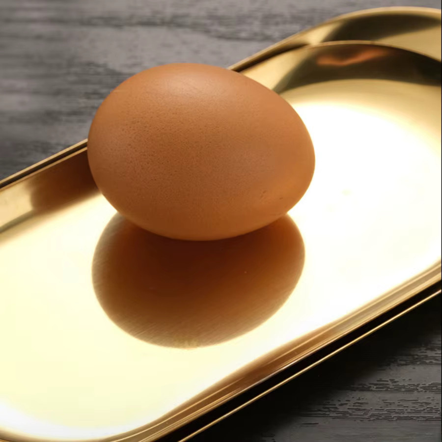 BAIJL Servierplatte aus Edelstahl in Gold oder Silber, ovale BBQ-Platte im koreanischen Stil - Bild 3