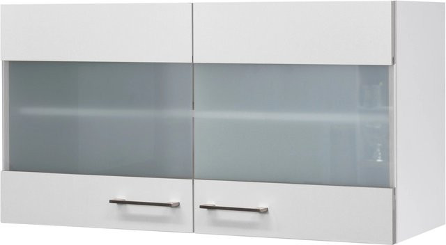 Flex-Well Küchen-Glas-Hängeschrank Vita Weiß Matt B/H/T: 100 x 54,8 x 32 cm - Bild 1