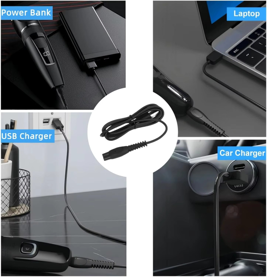 Philips Ladegerät kompatibel mit OneBlade S3241 QP2724/6652/2834 S3145 BT3233 MG7940 X3001/3053 MG5940 X5004 S7887, 5V USB - Bild 5