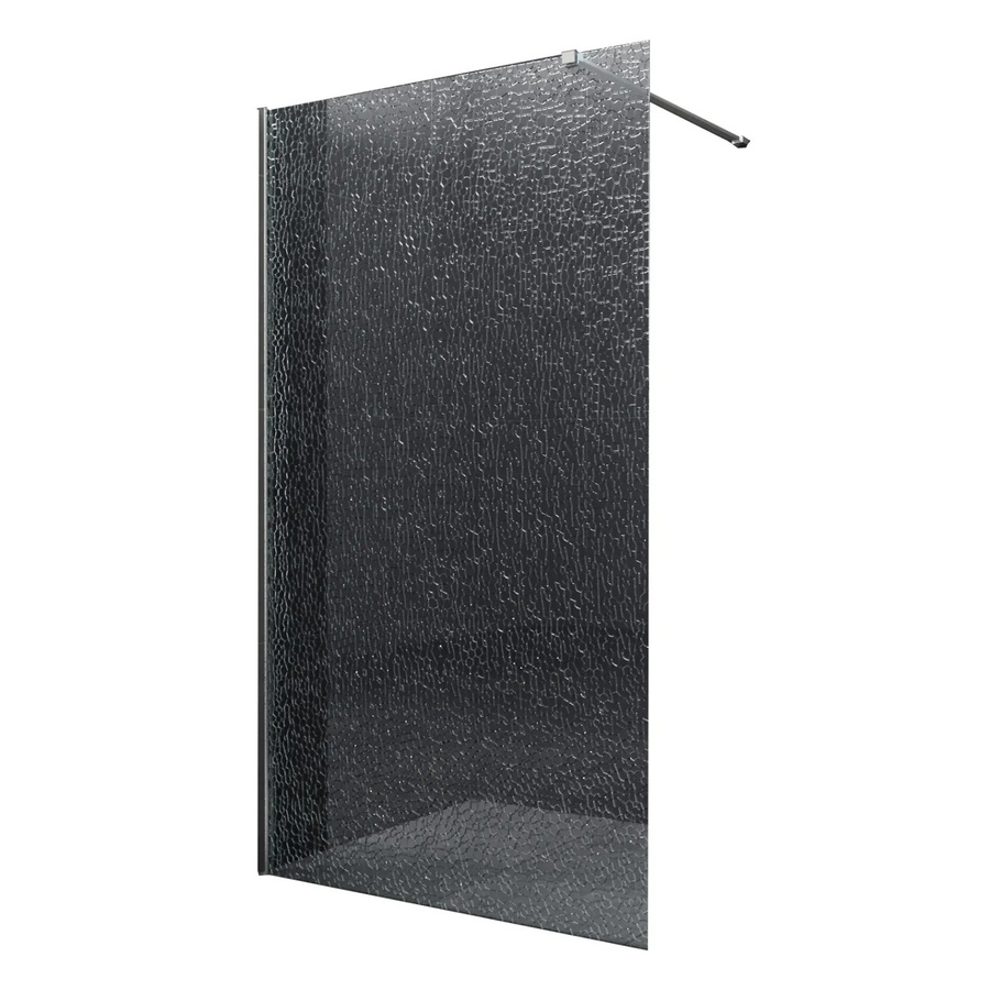 Glasdeals Walk-In Duschwand AQUOS-CRUSHED-3415 mit Easy-Clean-Beschichtung, Transparent, B: 140 cm, H: 200 cm - Bild 2
