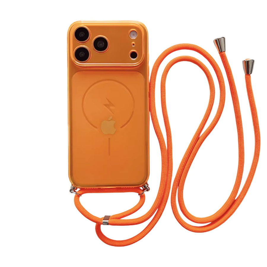 Xeber Crossbody Lanyard mit Magnet für MagSafe Hüllen, kompatibel mit iPhone, in Blau oder Orange - Bild 2