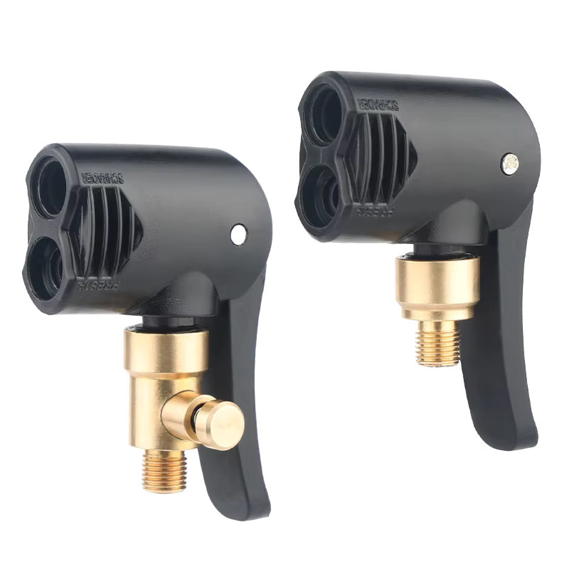 DEEMOUNT 2-in-1 Doppelkopf-Adapter für FV/AV-Ventile mit Luftschlauch und Tire Quick Inflator in Schwarz - Bild 7