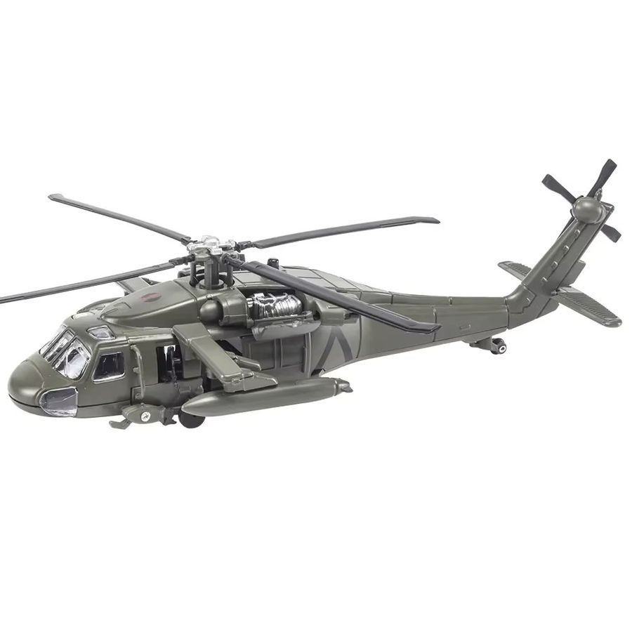Black Hawk und Apache bewaffnete Hubschrauber-Modelle aus Legierung in Grün als Display-Ornamente - Bild 4