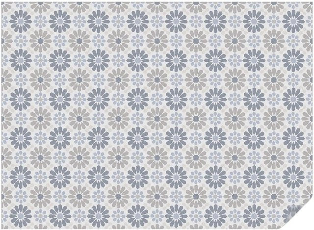 Tulup Buntglasfolie Blumenmosaik als selbstklebender Sichtschutz für dein Fenster, Farbe: Beige, Breite: 200 cm, Höhe: 146 cm - Bild 1