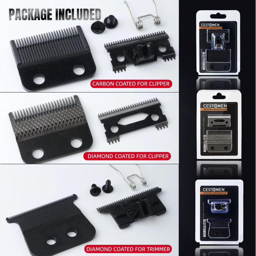Professionelles Ersatz-T-Klingen-Set mit DLC-Beschichtung passend für JRL, MRD, GAMMA und SC All Hair Clipper Barber Trimmer - Bild 4